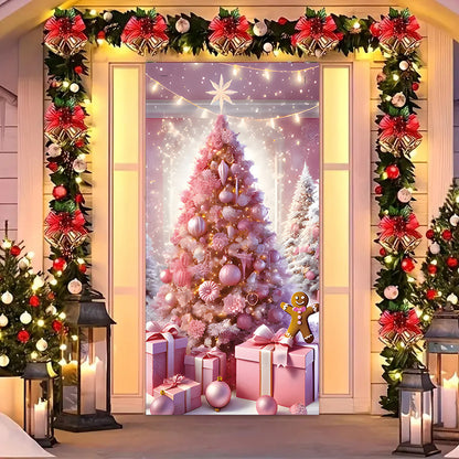 🎄 Venta anticipada de Navidad: 🎅50 % de descuento en adornos navideños para puertas🎅