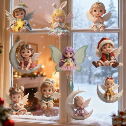 【10 pieces】Wooden angel - Christmas decoration for the home