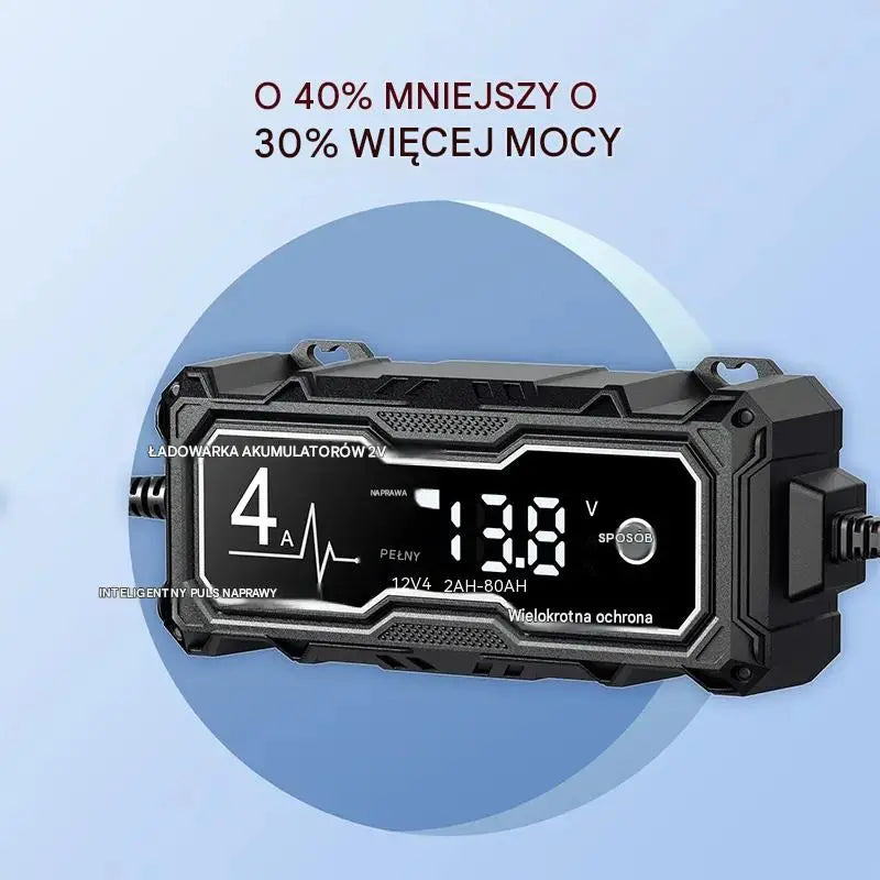 🔋 Inteligentna ładowarka do akumulatorów samochodowych 12 V – ładuj, testuj i konserwuj swój akumulator! ⚡