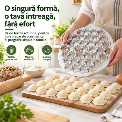 🥟 Pripremite okruglice u tren oka! Kalup i rezač za okruglice s 37 otvora! Oblikujte 37 jednakih okruglica jednim pritiskom – učinkovito, brzo i jednostavno za čišćenje!