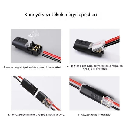 🥳 50% kedvezmény! ⏰ 【1000 darab raktáron】Csupaszodásmentes csatlakozó, reteszelő csattal, biztonságos zárással és csúszásgátlóval ⚡️