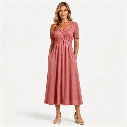 🔥🔥👗【S-3XL】Modern, lezser, középhosszú ruha tiszta színekben, 2026-tól.