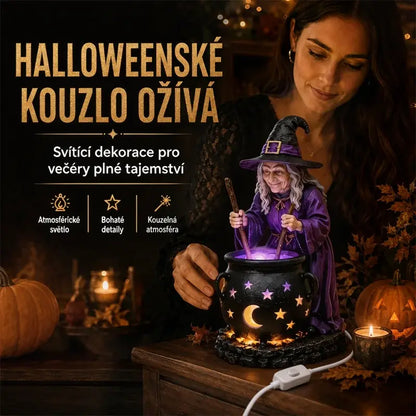 🧙‍♀️🎃Halloweeni boszorkányszobor az üstben