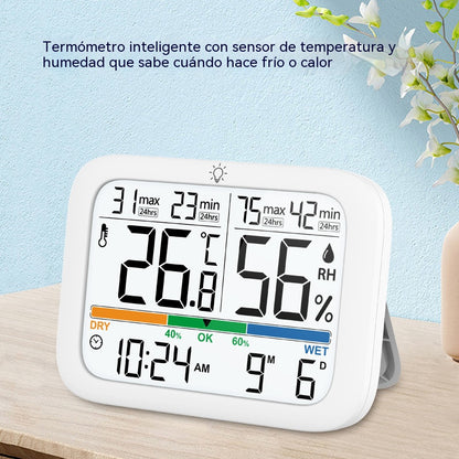 Termómetro e higrómetro digital para interiores y uso doméstico