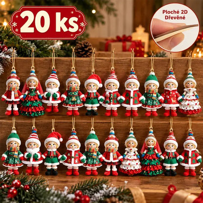🎄【20 darab】🎅Aranyos karácsonyi díszek✨