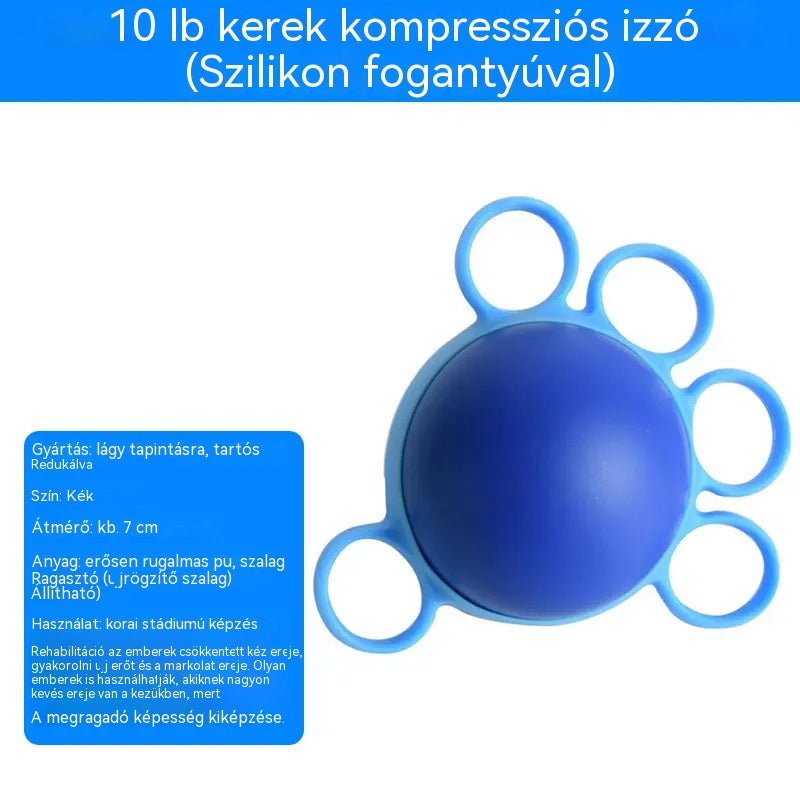 Ortopédiai labda ujj- és kézregenerációhoz, rögzítőgyűrűkkel, erő- és mobilitást fejlesztő eszköz időseknek vagy stroke-osoknak