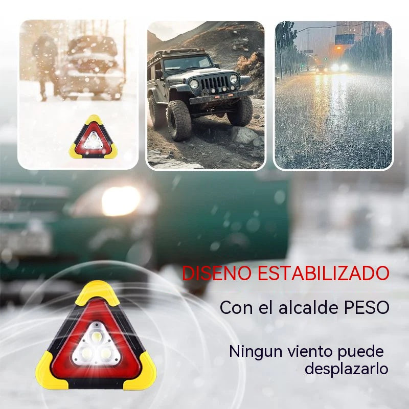 🔥Nuevo producto 2026🔥 Luz de advertencia triangular solar de emergencia tres en uno