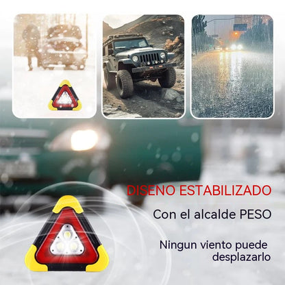 🔥Nuevo producto 2026🔥 Luz de advertencia triangular solar de emergencia tres en uno