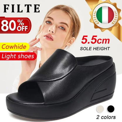 💥【Kup 1, a 1 dostaniesz gratis】【30% ZNIŻKI】🔥[Obcas 5,5 cm] 【35-42】Sandały na koturnie z miękką podeszwą