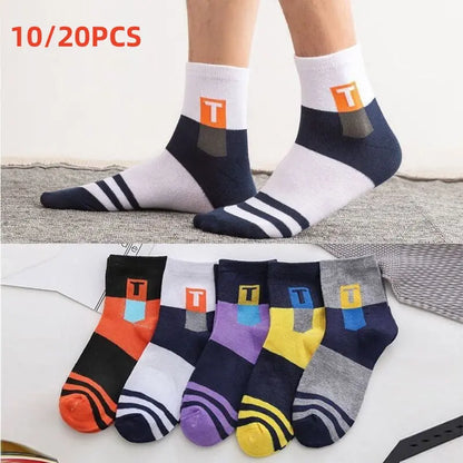 🧦【10 pár】Lélegző, szagálló és izzadságelnyelő sportzokni férfiaknak