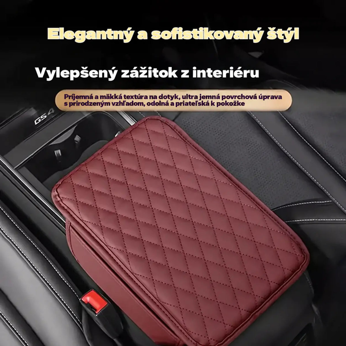🚗💺【1 kus】Univerzálna kožená podložka na zdvihnutie lakťovej opierky v aute – vyššia, širšia a dlhšia, s pamäťovou penou, vhodná na všetky ročné obdobia.