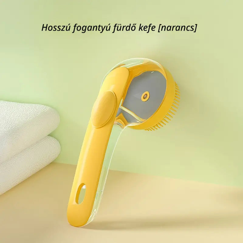 🚿🐕【2 tétel—8000 Ft】 Állatfürdető kefe, hosszú nyéllel és samponadagolóval