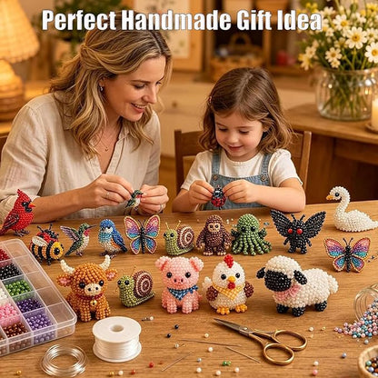 🧵✨3D kézműves készlet, 3D gyöngyöket tartalmaz