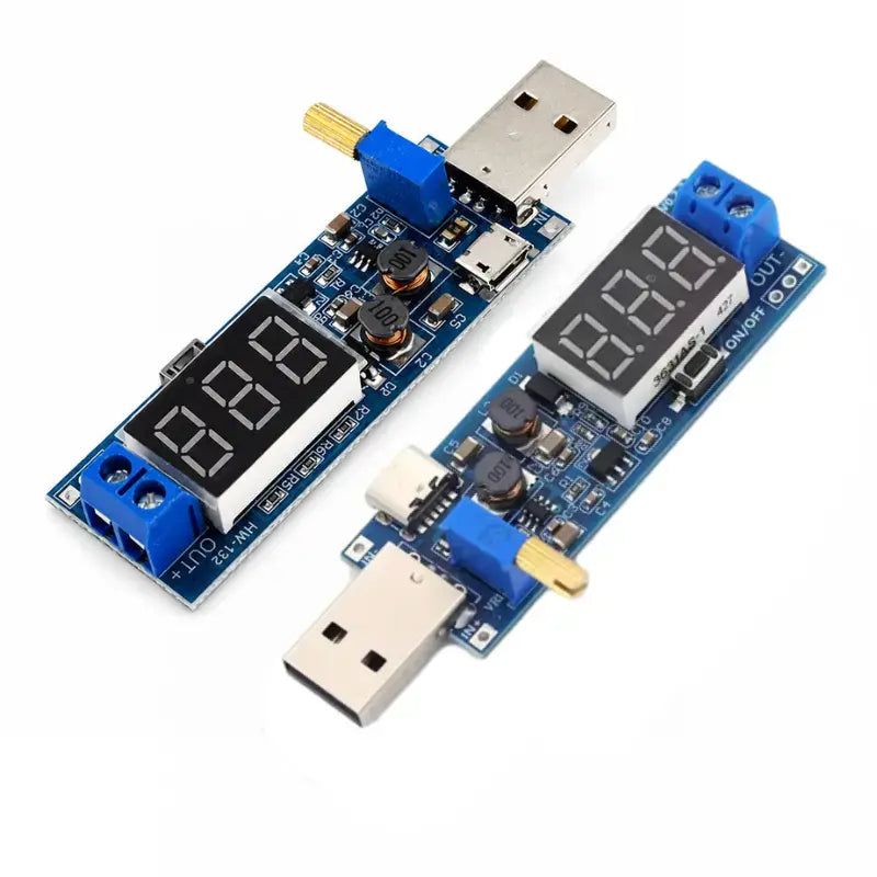 🔌【Rozhranie micro USB + rozhranie typu C】💻 Nastaviteľný modul napájania USB – 5V viacvýstupný regulátor napätia (3,3 – 24 V) | Stolný zdroj napájania pre všetky typy zariadení 🔋