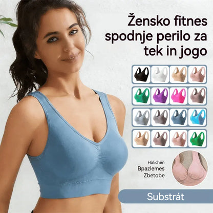 【4 kosi】【S-5XL】Seksi push-up modrček brez žice in za večje velikosti