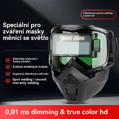 🔥😎 Teljesen automatikus hegesztősisak védőmaszkkal és automatikusan sötétedő szűrővel