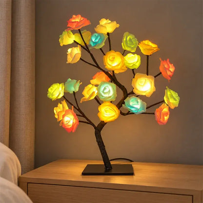 Rózsafa alakú éjszakai fény – USB LED asztali lámpa