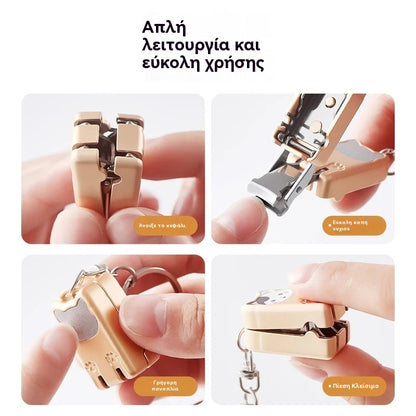 🐱✂️ Mini skladacie klieštiky na nechty s ochranou proti striekaniu