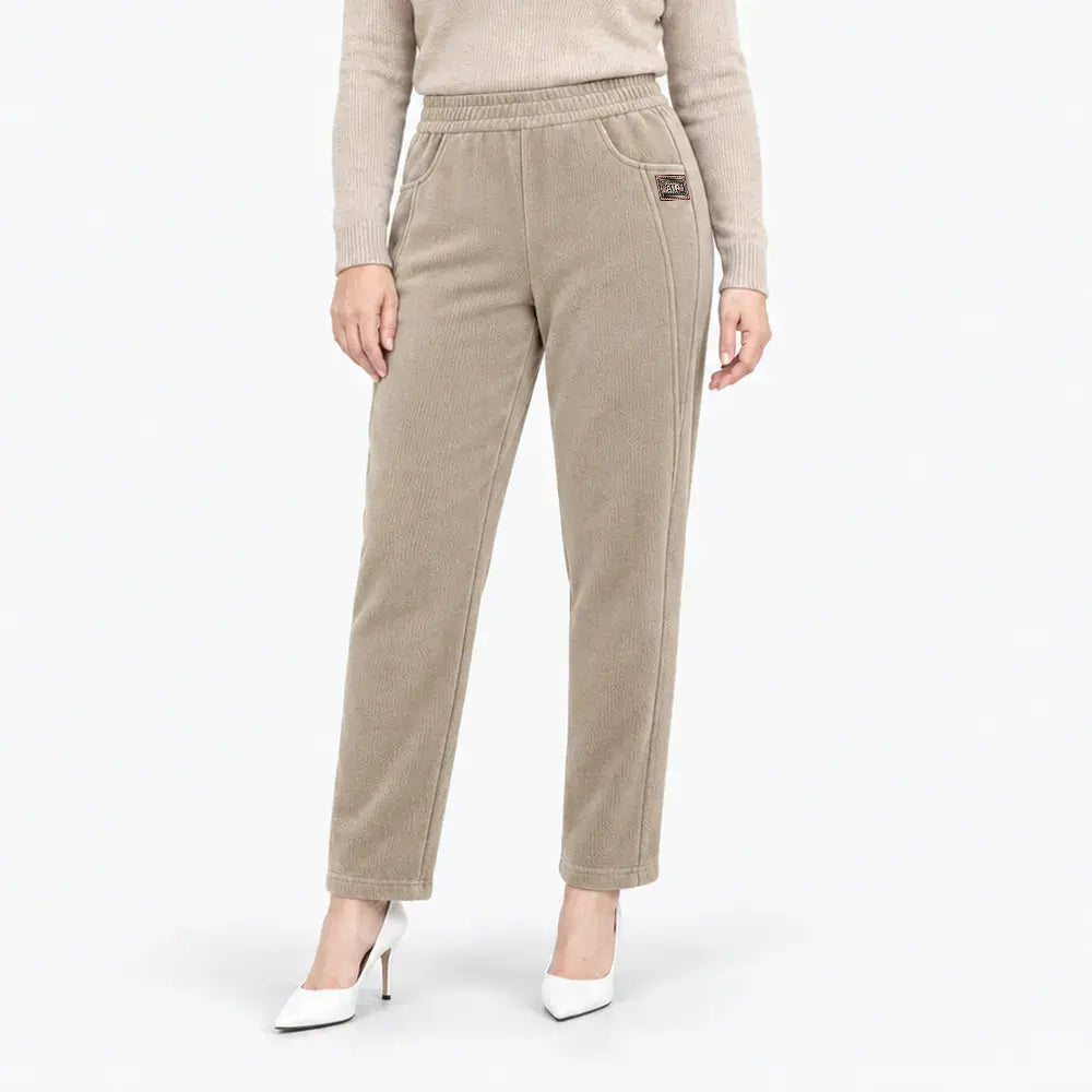 👖【S-2XL】Új női szigetelt nadrág őszre és télre – magas derekú, egyenes szárú, karcsúsító, meleg