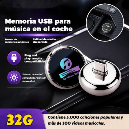 【32G】32GB метална USB флаш памет за музика в колата с качество на звука без загуби 【Съдържа 5000 песни】