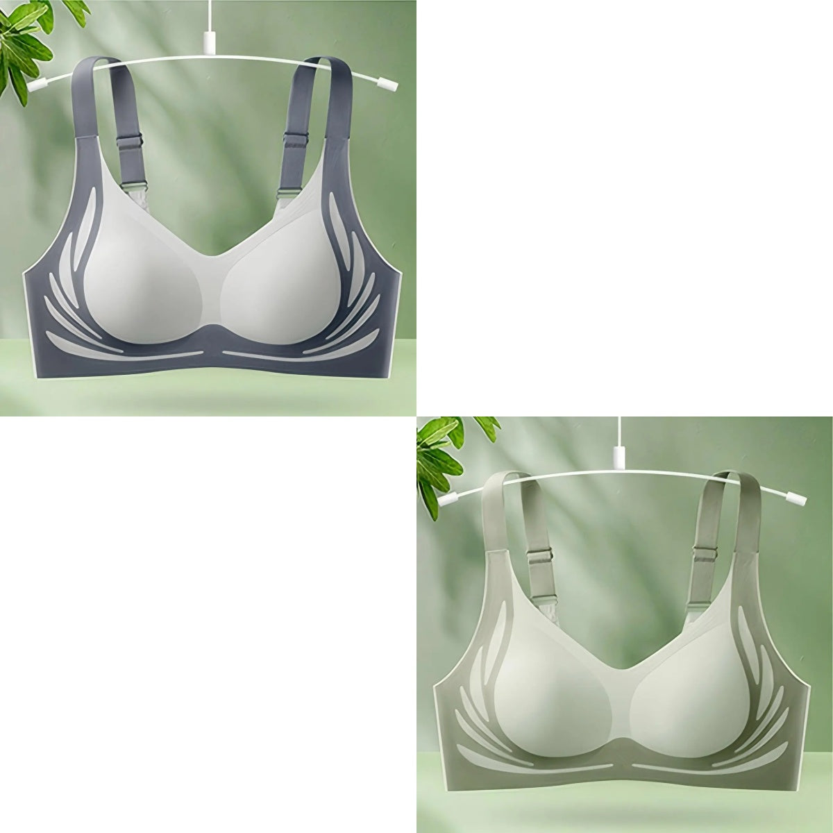 【30%off】😍【2 darabos készlet】Egyrészes vezeték nélküli női melltartó❤️【40-85kg】