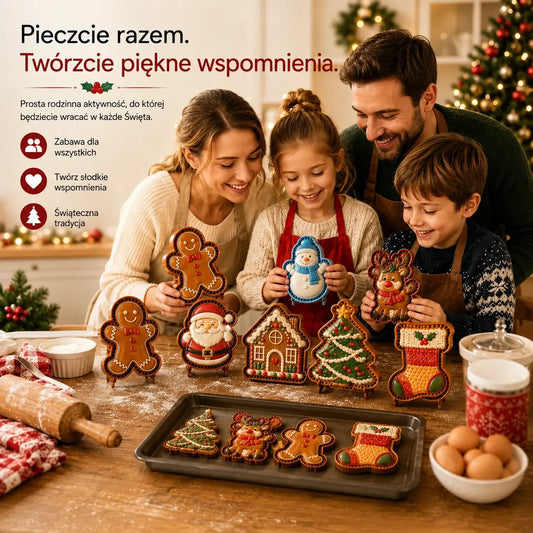 【1 zestaw – 3 sztuki 】 Zestaw mini foremek do świątecznych wypieków z 9 wzorami | 🫎 Wielorazowe foremki z tłoczonym wzorem do tworzenia szczegółowych świątecznych ciasteczek i dekoracji w kształcie Świętego Mikołaja, bałwanka, renifera oraz choinki