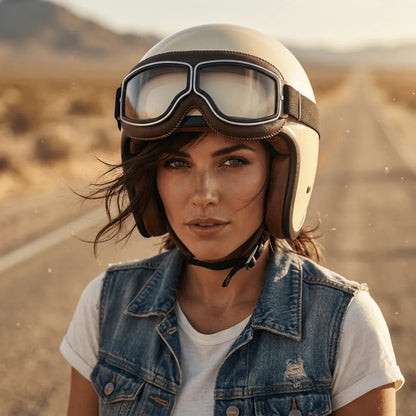 🕶️👓 Retro motocyklové větruodolné brýle (lze nosit i přes brýle)