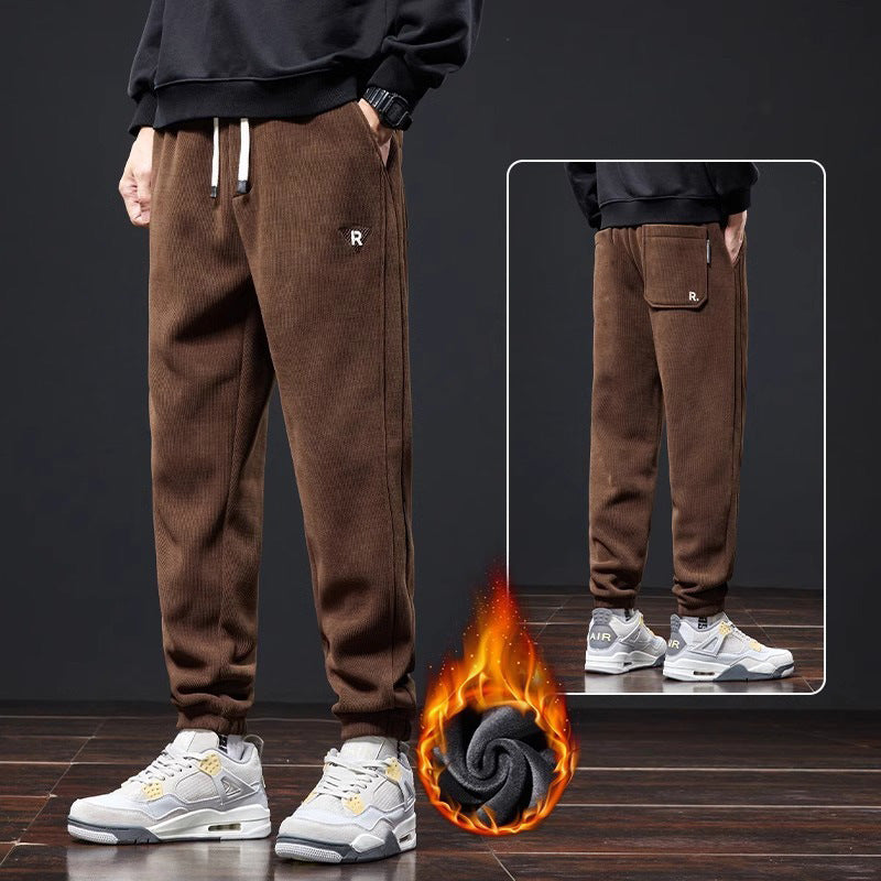 🔥【M-5XL】👖Nove moške zimske hlače – debel žamet (kordel) s podlogo iz mehkega pliša; tople, sproščene moške hlače.