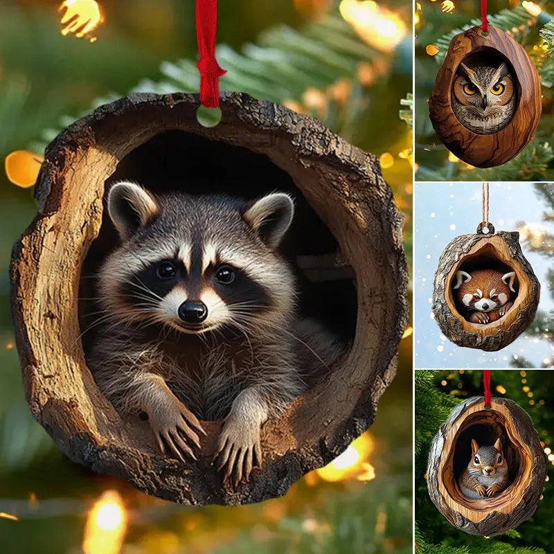 [Set od 10 komada] 🎄 Božićni ukrasi za bor u obliku životinja — Viseći ukrasi u obliku životinja
