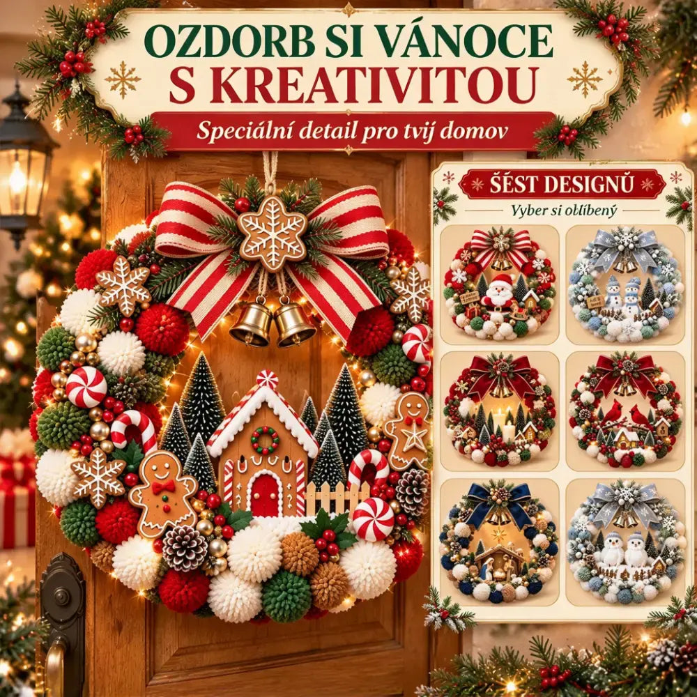 🎄🎁🏵Karácsonyi koszorú készítő készlet - ünnepi dekoráció