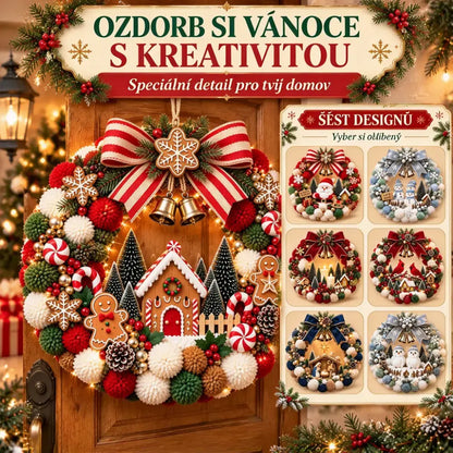 🎄🎁🏵Karácsonyi koszorú készítő készlet - ünnepi dekoráció
