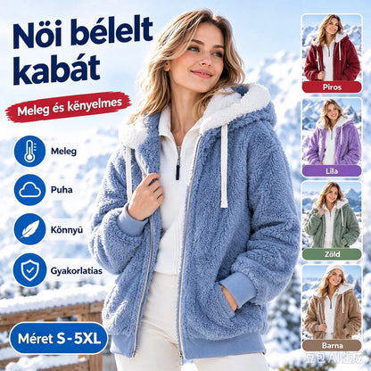 ❄️☃️[S-5XL] Női vastagított, plüss, színblokkos, csíkos dzseki (2026)