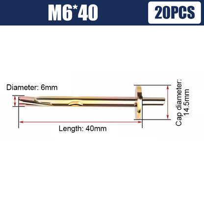 【20 Piezas】Tornillos de expansión integrados para pared de cemento