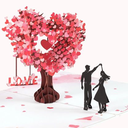 🔥【Kupi 1, dobi 1 gratis】💞💌 Valentinova voščilnica: 3D voščilnica z drevescem v obliki srca