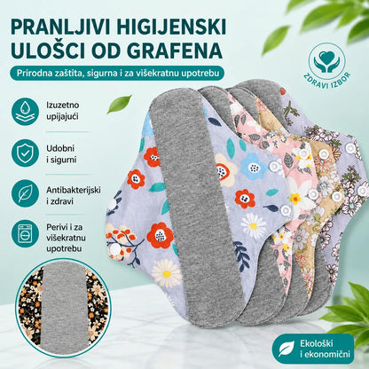 🔥【5 komada】Perivi antibakterijski jastučić od pamuka i grafena