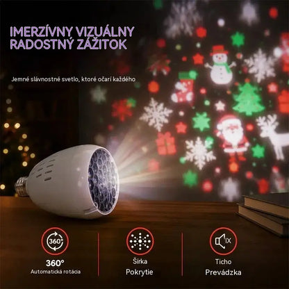 🎅Vrtljiva božična projekcijska lučka E27 | 16 motivov za zabavo✨