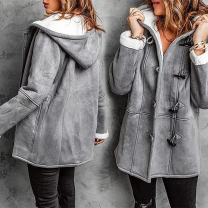 🥼🐏💖【Új téli kollekció – 50% kedvezmény】【S–5XL】2026-ös stílusos és meleg női velúr dzseki gyapjúbéléssel – lezser téli kabát