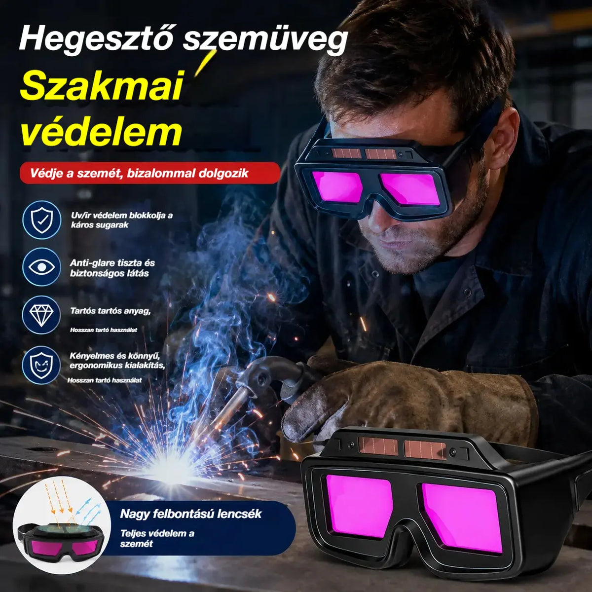 🎁Újdonság 2026-ban: 49% kedvezmény hegesztő védőszemüvegekre!