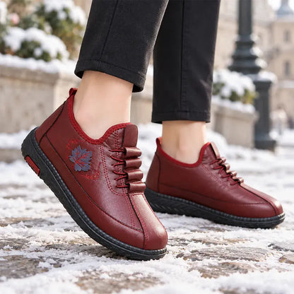 【35-41】Juharlevele mintás meleg cipő! Télen sem fázik a lábad! ❄️🍁✨