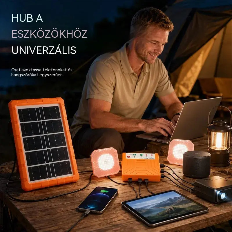 ☀️Hordozható napelemes rendszer: folyamatos energiaellátást biztosít otthon és a szabadtéri kalandok során egyaránt! ✨🔋