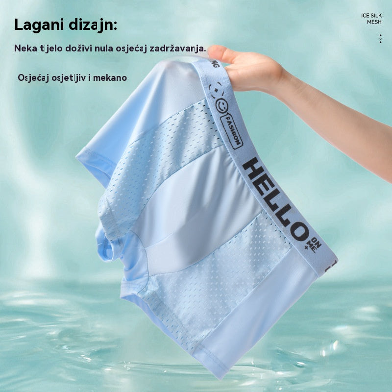 🔥Calzoncillos bóxer para hombre confeccionados en malla Air Mesh Ice Silk. Elásticos, cómodos y transpirables.
