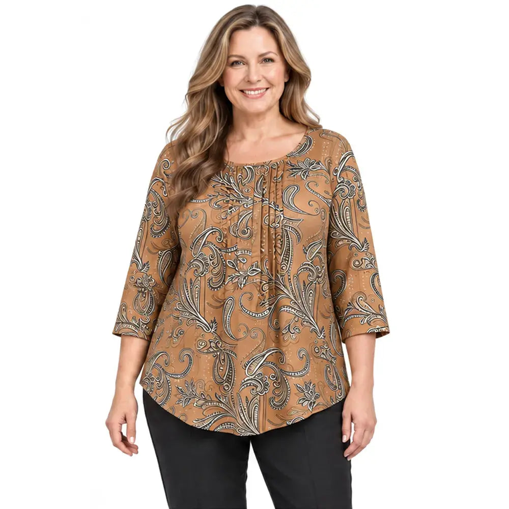 【1XL–5XL / 6 szín】Női plus size hosszú ujjú ing – Laza és kényelmes őszre és télre