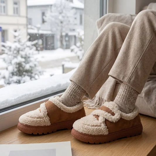 🧸Vastag talpú bunda cipő, nem fázik a lábad☃️
