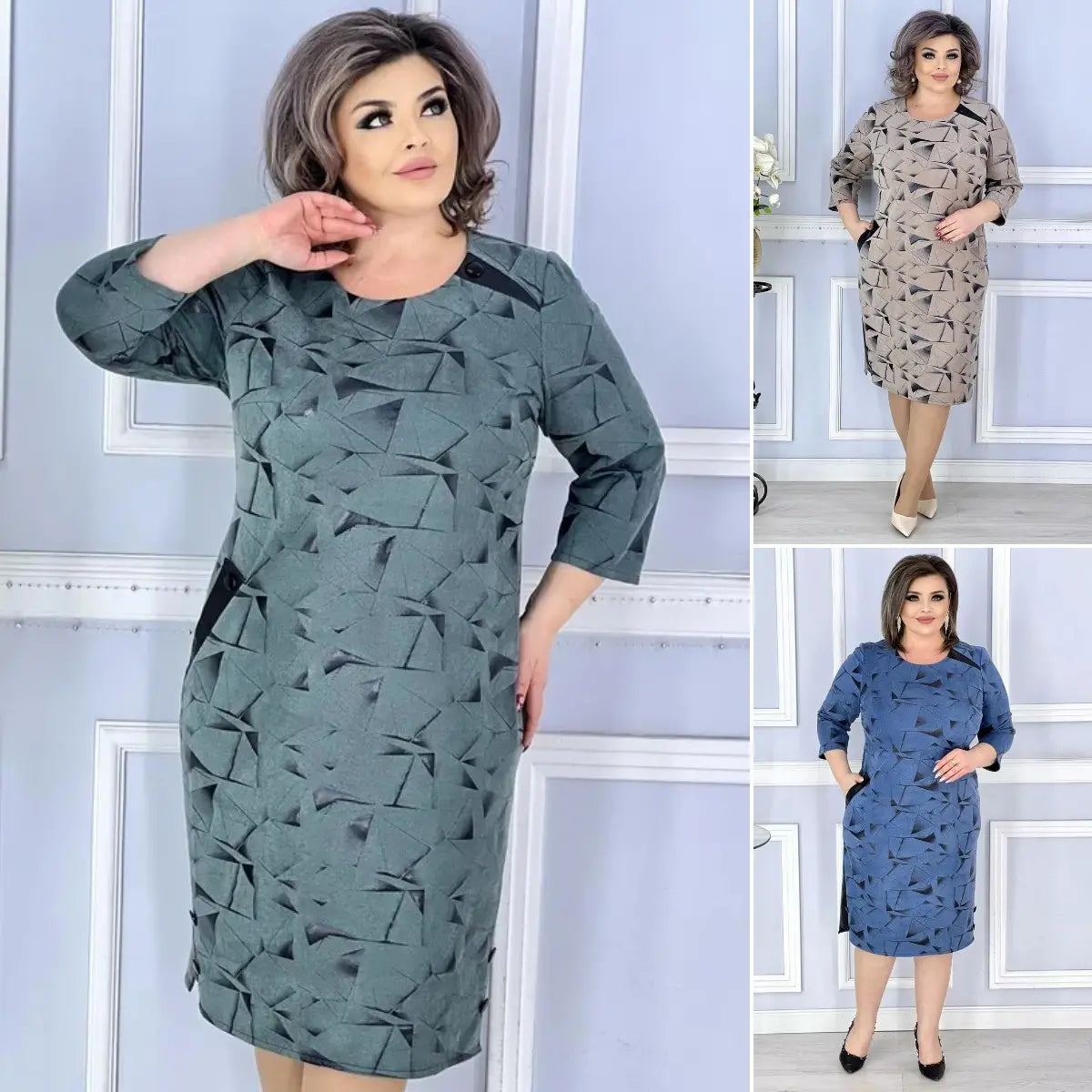 🏆️Gyors szállítás🌷 [S-5XL] Elegáns mintás ruha – új modell