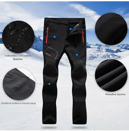 🏃‍♂️【S–5XL】2025 Nové pánské outdoorové kalhoty na podzim a zimu - teplé, fleecové, nepromokavé a větruodolné