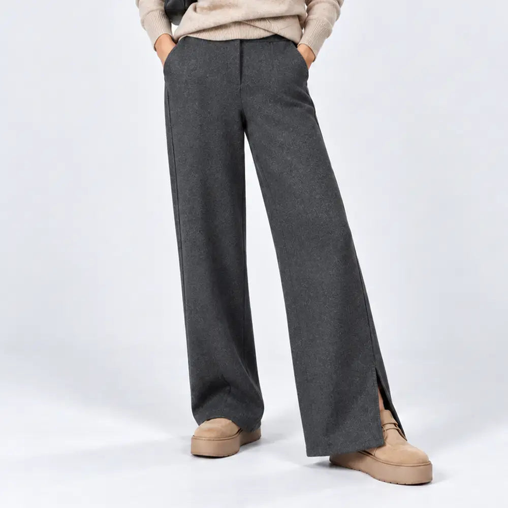 👖【S-3XL】Női bő szárú nadrág őszi/téli viseletre - Meleg gyapjú anyag, egyenes szárú, bő szabású