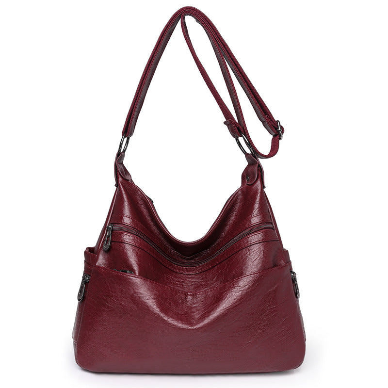 👜👍Νέα γυναικεία μαλακή δερμάτινη τσάντα ώμου / διαγώνια τσάντα,Ανθεκτική στις γρατζουνιές, ανθεκτική στη φθορά, αδιάβροχη και ανθεκτική