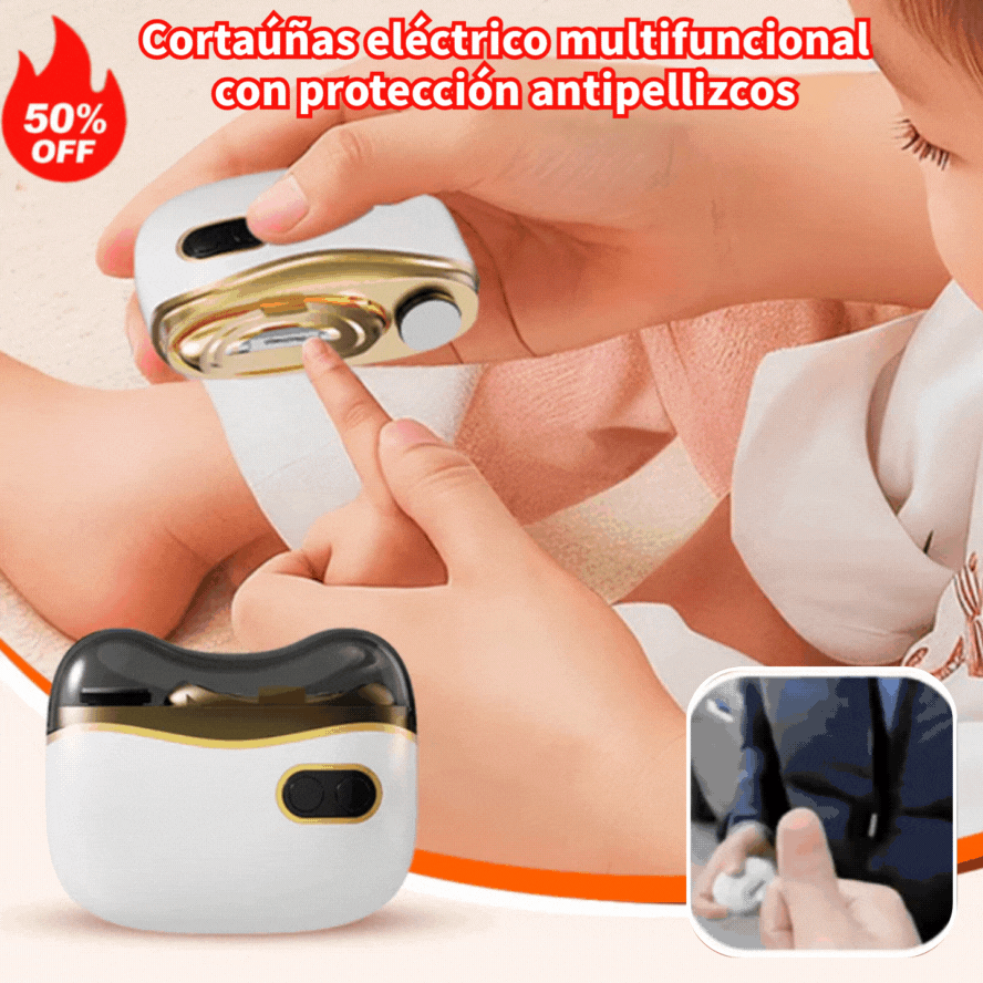 30% OFF✂️💅🔥¡Compra 1 y llévate otro gratis!🔥 Lima de uñas eléctrica multifuncional, cortauñas eléctrico con protección antipellizcos