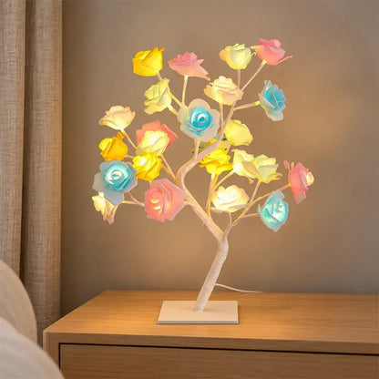 Rózsafa alakú éjszakai fény – USB LED asztali lámpa