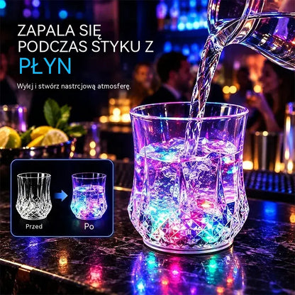 ✨💎Zestaw kryształowych szklanek LED aktywowanych płynem🥂